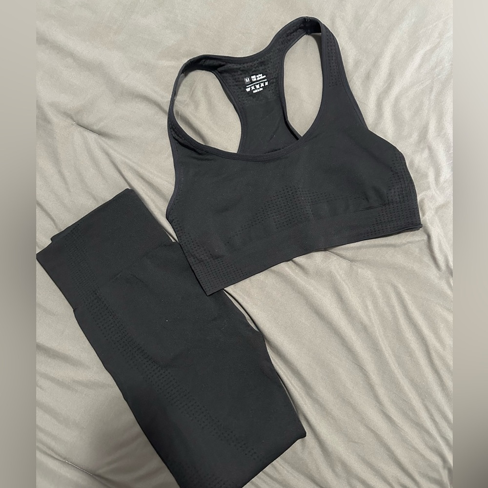 Women 2 Piece Workout Outfits Sports Bra Seamless Leggings Yoga Gym set